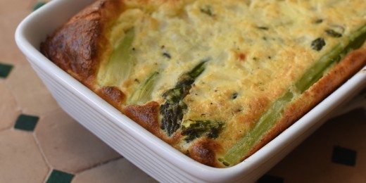 Un clafoutis maison en version asperge