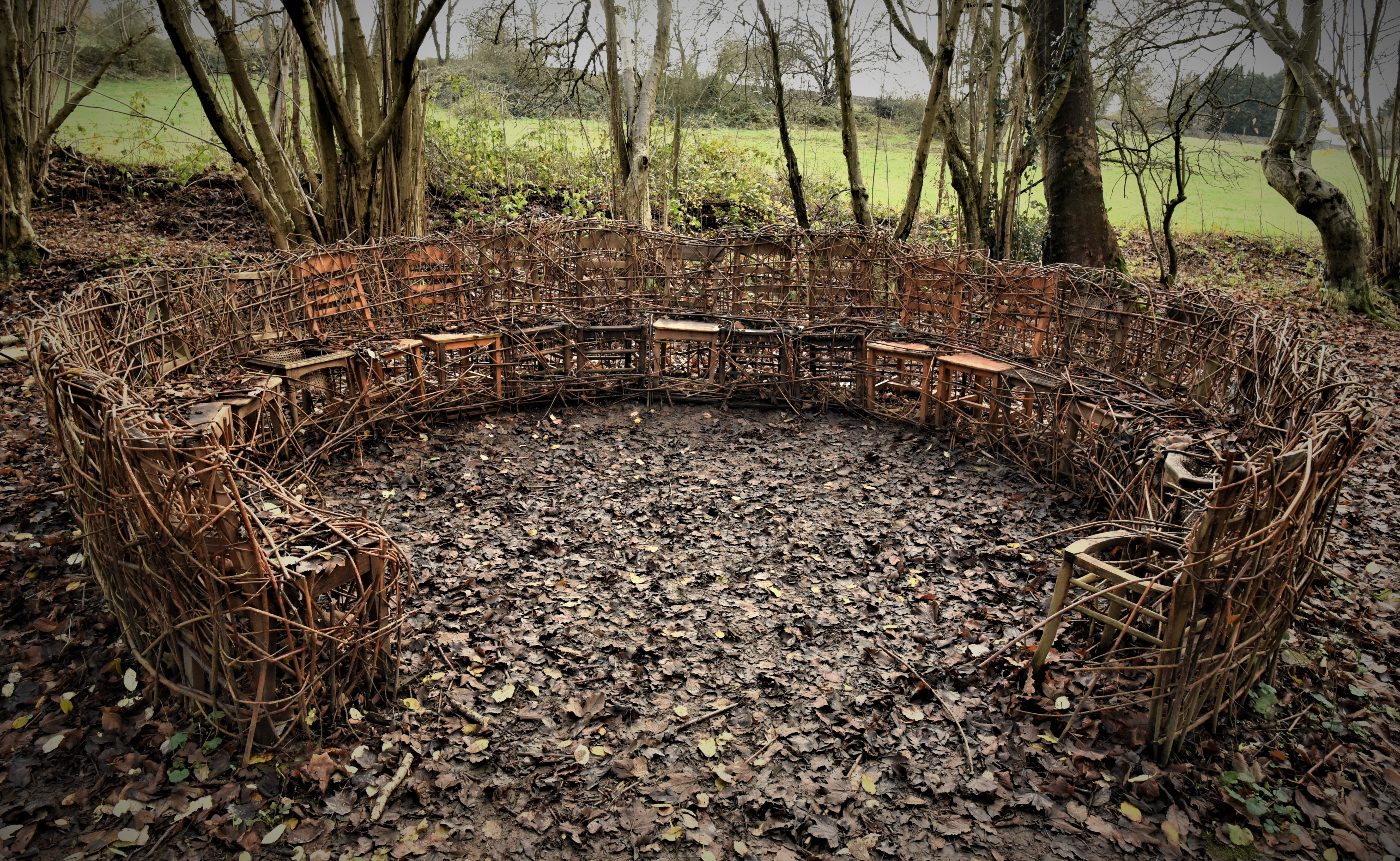 Oeuvre d'art dans les bois de Gesves