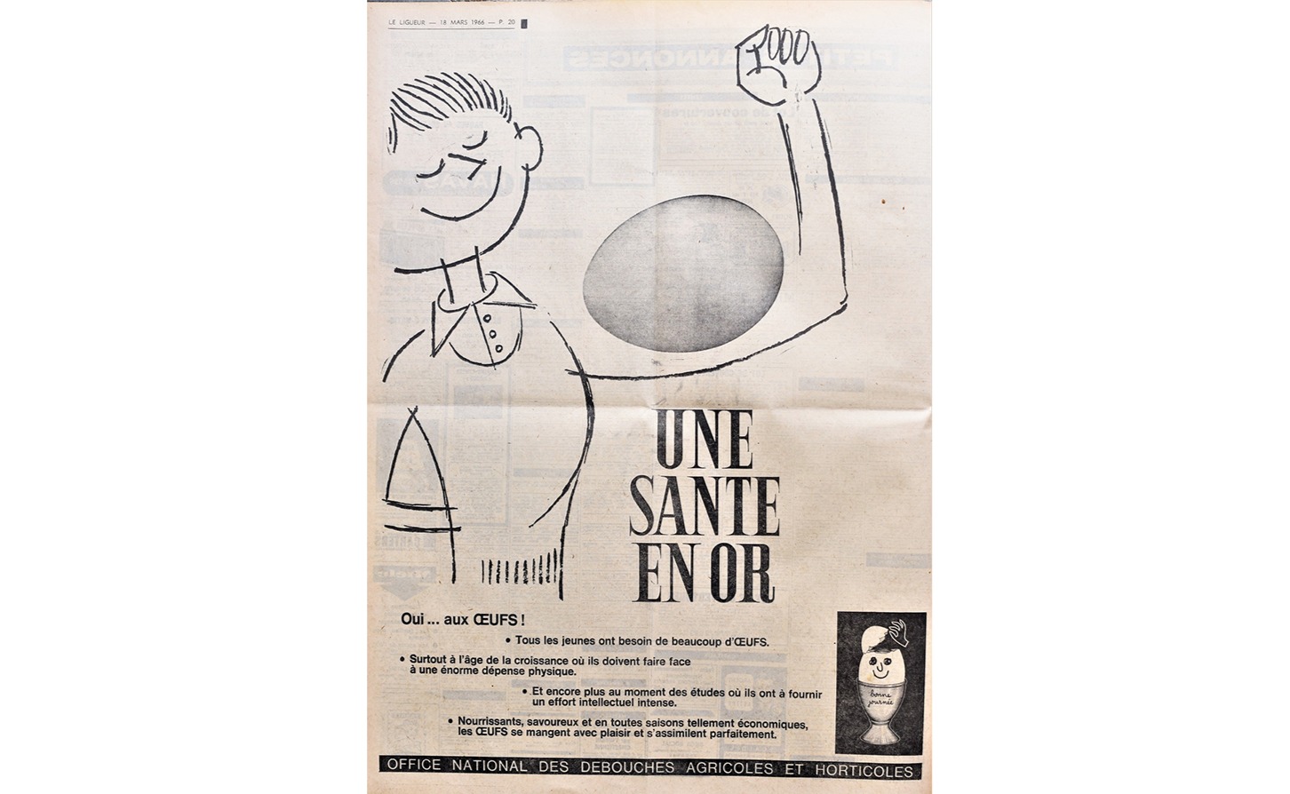 Publicité dans le magazine le Ligueur dans les années 50-60