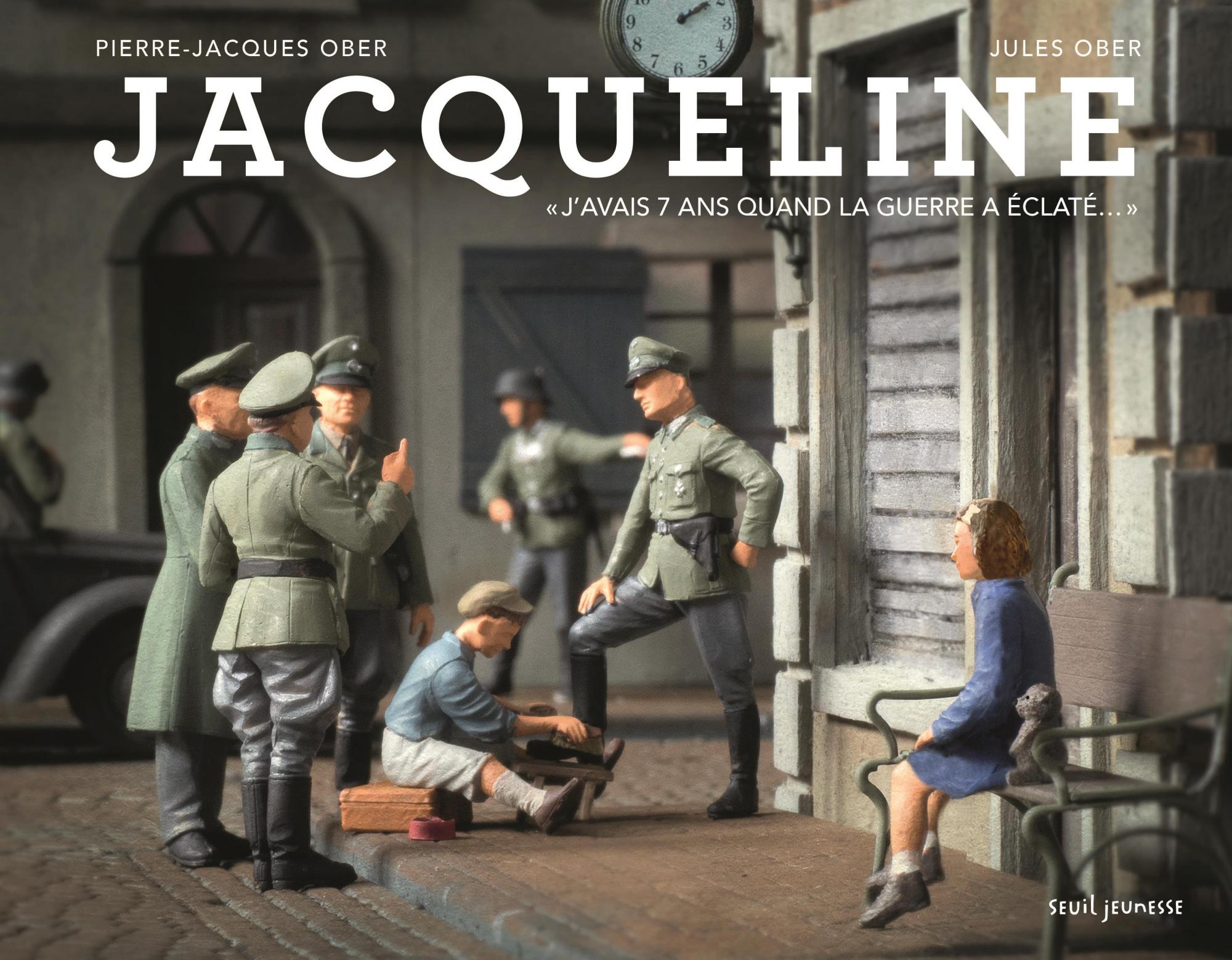 Cover livre jeunesse Versele 2024 Jacqueline : « J'avais 7 ans quand la guerre a éclaté… »