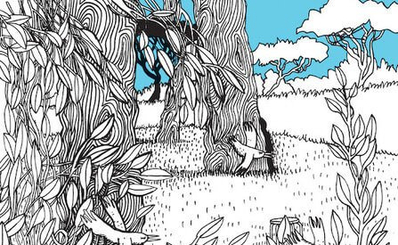Coloriages Un jardin peut en cacher un autre