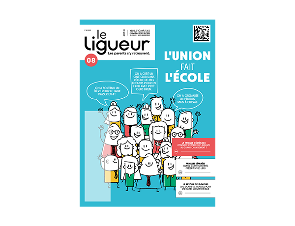 Cover di dossier du Ligueur des parents sur la triangulation élèves-école-parents 