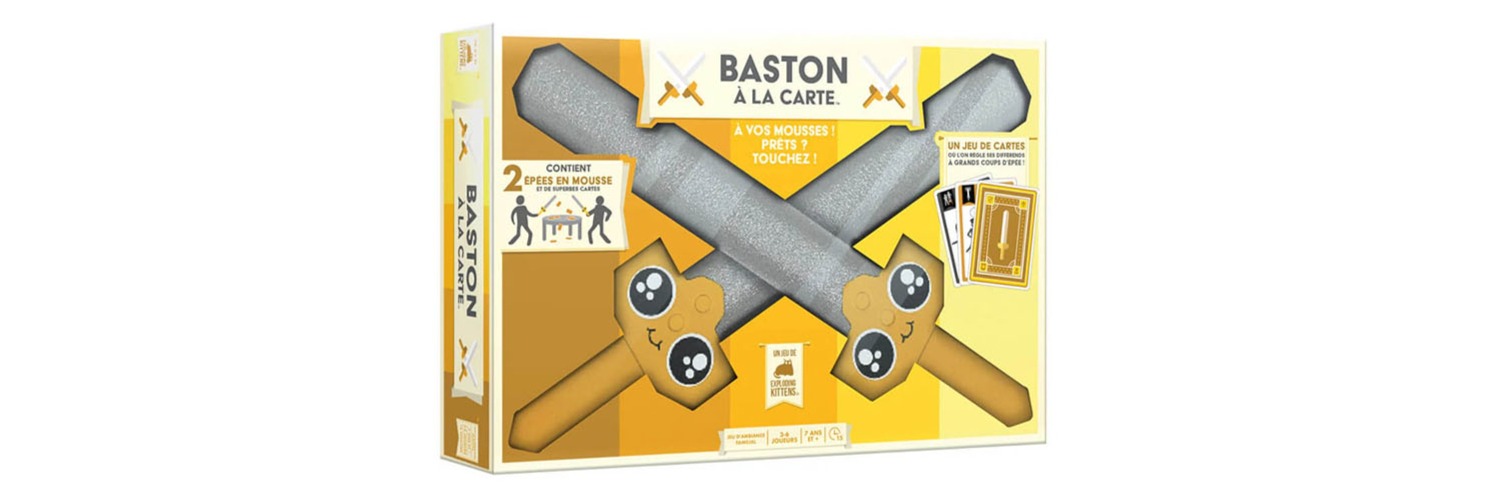 jeu de société BASTON À LA CARTE (Exploding Kittens)