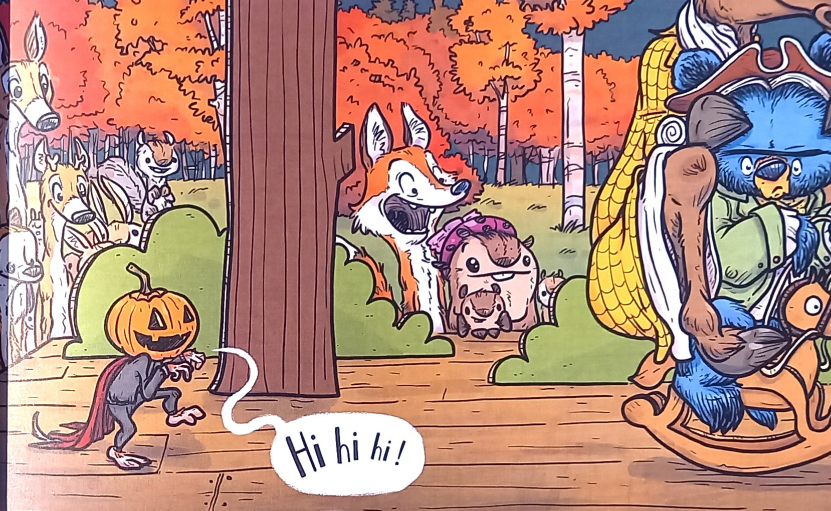 Halloween littérature jeunesse avec Maman Ours et la citrouille qui fiche la trouille, de Ryan T. Higgins (Albin Michel Jeunesse)