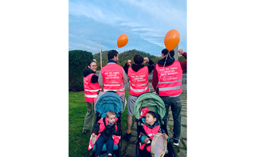 Familles en soutien des congés parentaux au Semi-marathon de la Province de Liège