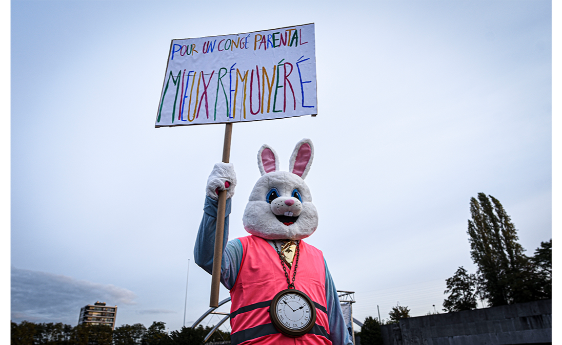 Course des familles, le lapin au Semi-marathon de la Province de Liège