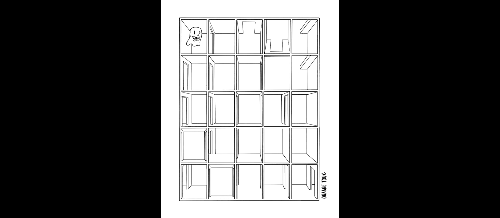 Un jeu graphique avec un fantôme en plein apprentissage 