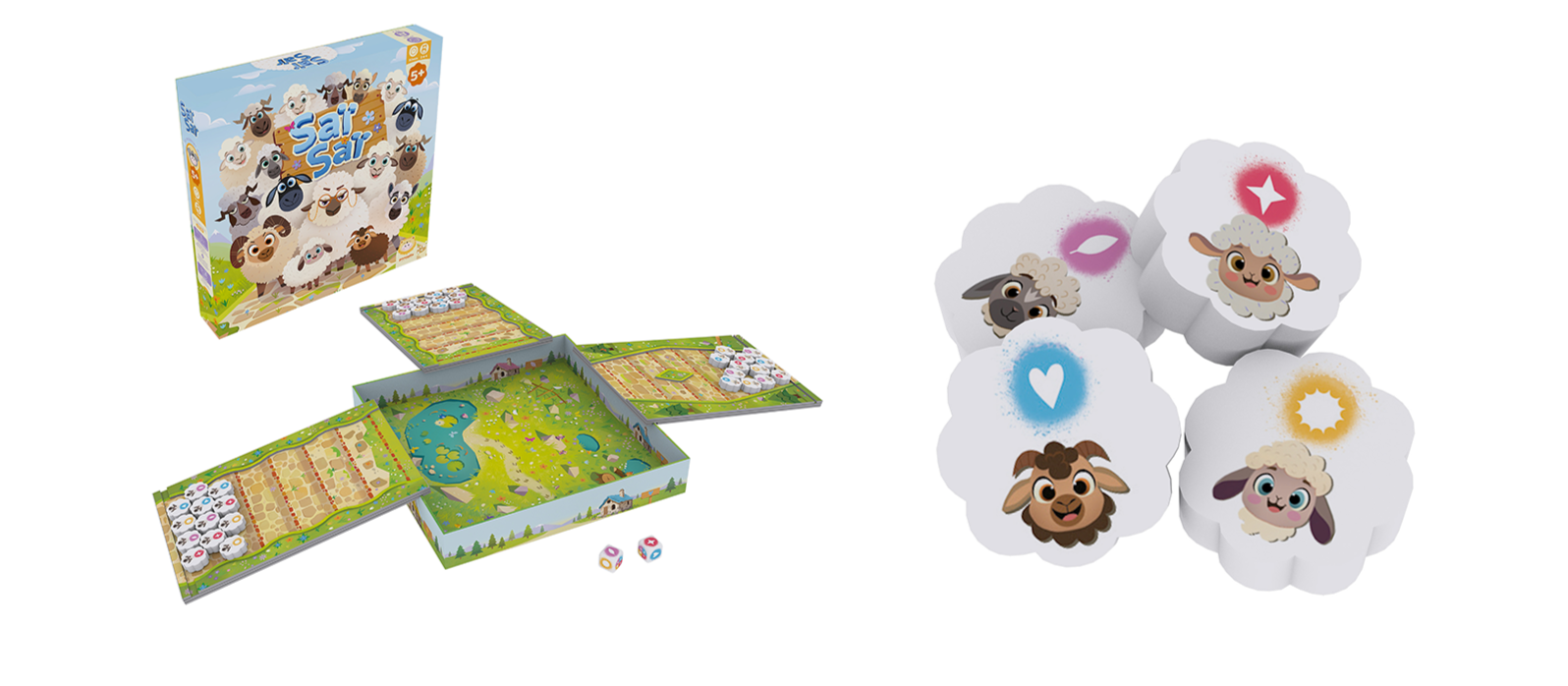 jeu de société saï saï, entre moutons, prés, bergers et bergères