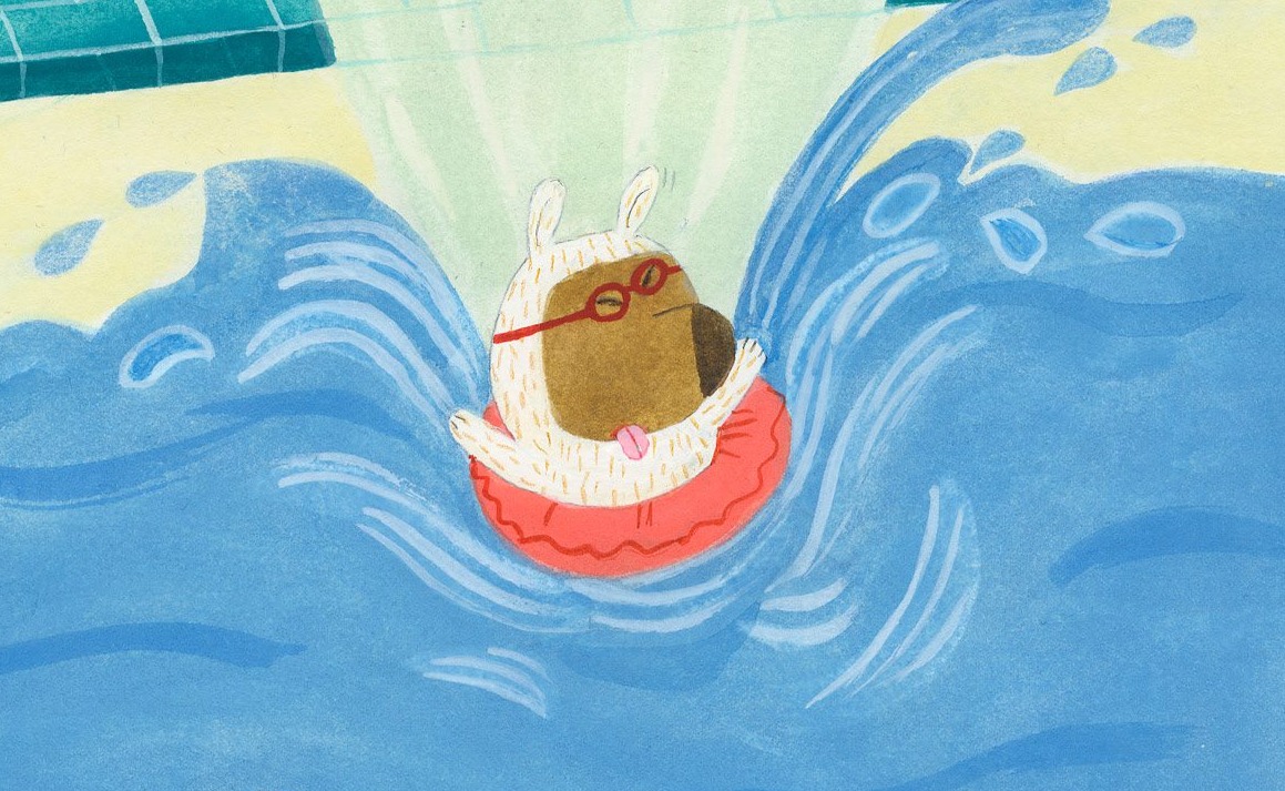 Livre jeunesse Péril à la piscine