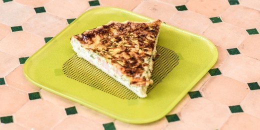 Tartes aux courgettes et scampis