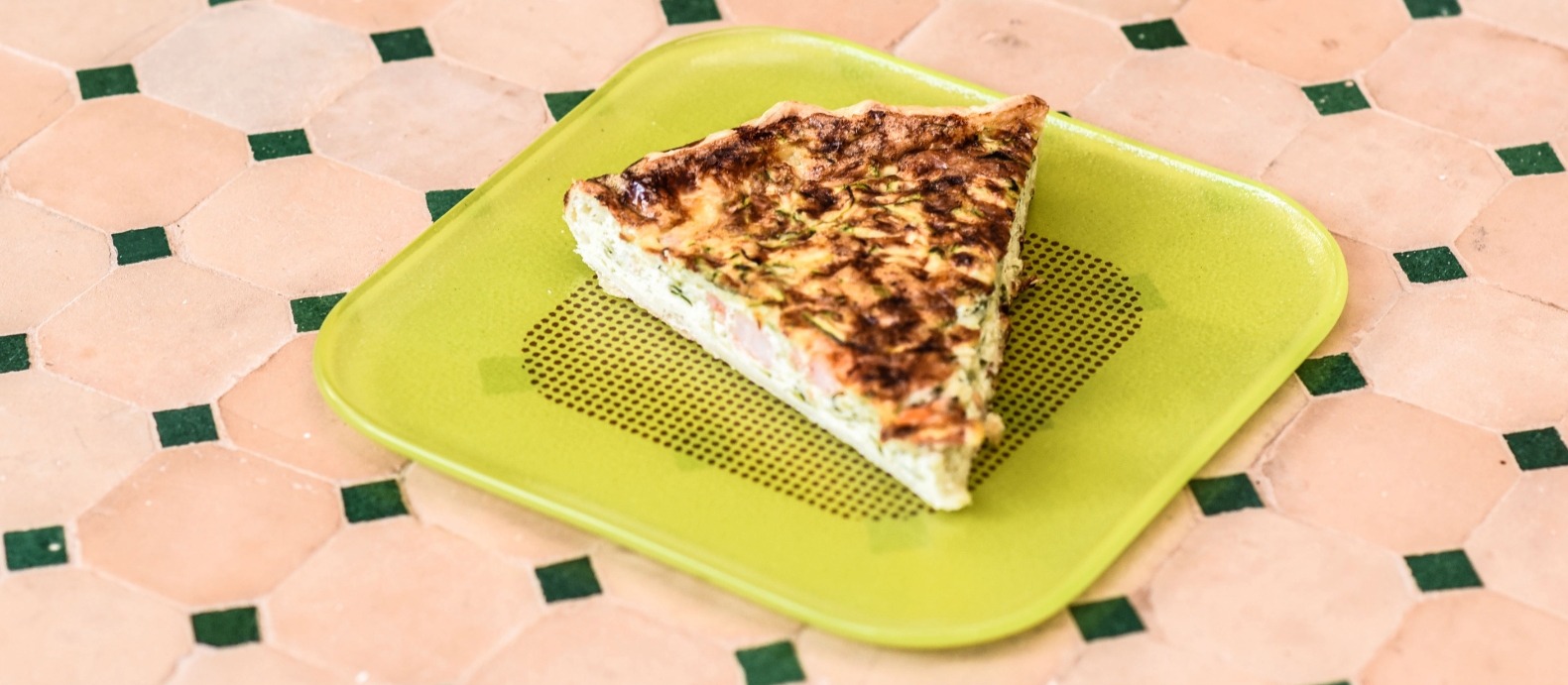 Quiche aux courgettes et scampis
