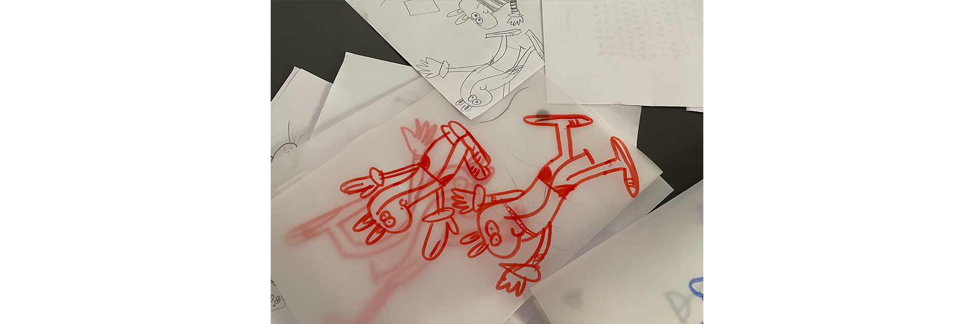 Travail lors d'un des ateliers au musée de la Bande dessinée