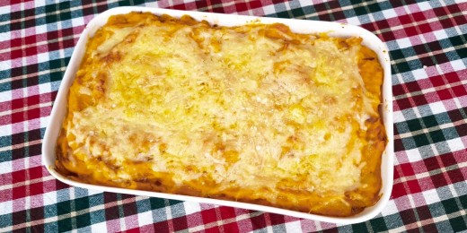 Gratin de patate douce et butternut